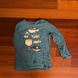 Tea Collection Blue Fish Long Sleeve Tee
